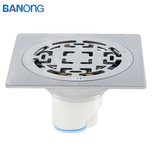将图片加载到图库查看器，Floor Drain Cover square Stainless Steel 304 Insert square Floor Waste Grates Shower Drain Bathroom Drain Hair Catcher