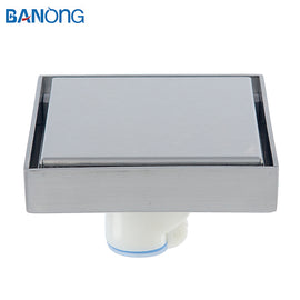 BL032L  High Quality Bathroom Brass Floor Drain  Tile Insert Black Gold Shower Drain Copper Floor Drain