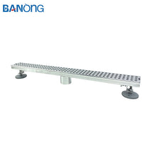 将图片加载到图库查看器，Horizontal Side Outlet Price Stainless Steel Tile Insert Floor Drain Shower Europe Modern Style Floor Drain