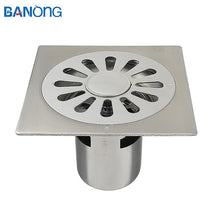 将图片加载到图库查看器，Stainless Steel Bathroom Toilet Shower Water Floor Drain Hair Catcher with Cover